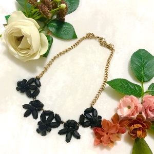 Black Gem Statement Necklace